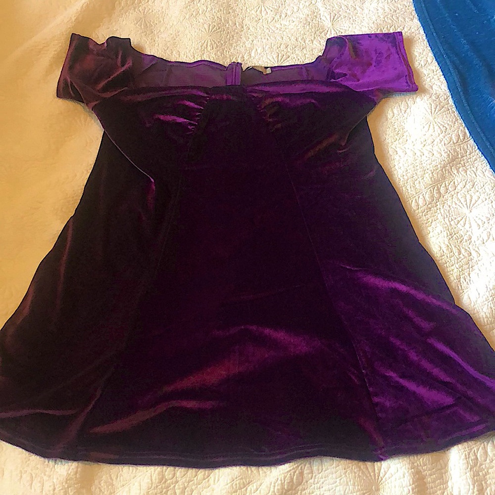 Velvet purple dress